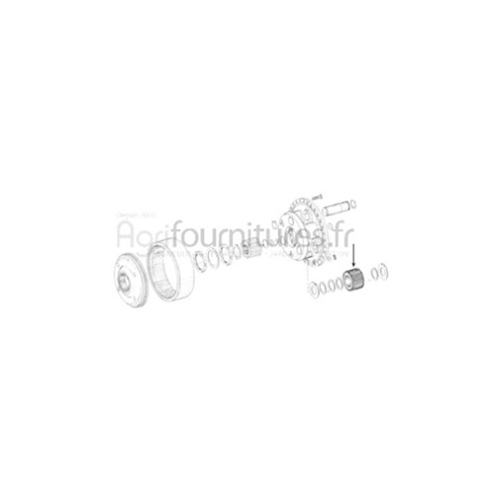 Pignon satellite z 15 réducteur pont avant 4M Bepco 25/6431-9 pour tracteur