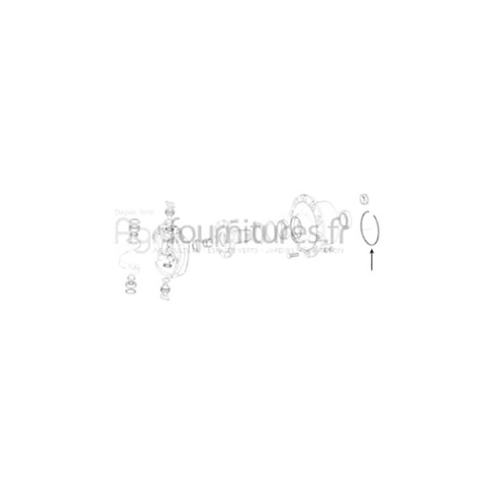 Anneau elastique réducteur pont avant 4M Bepco 25/6436-1 pour tracteur