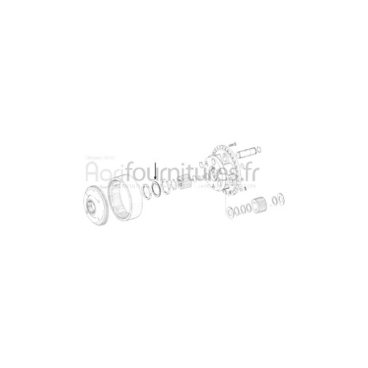Ecrou crenele m42 réducteur pont avant 4M Bepco 25/452-11 pour tracteur
