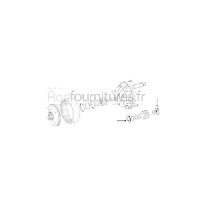 Rondelle de blocage réducteur pont avant 4M Bepco 25/384-3 pour tracteur