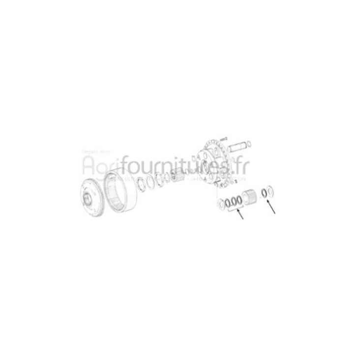 Rondelle de blocage réducteur pont avant 4M Bepco 25/384-6 pour tracteur