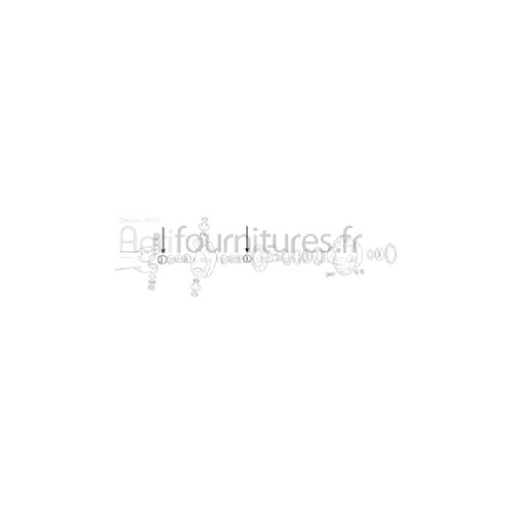 Bague Ø 40 x 44 x 34 mm cardan pont avant 4M Bepco 25/6462-11 pour tracteur