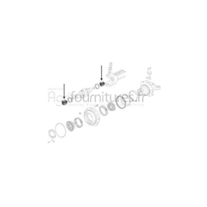 Bague Ø 45 x 50 x 25 mm cardan pont avant 4M Bepco 24/6462-4 pour tracteur