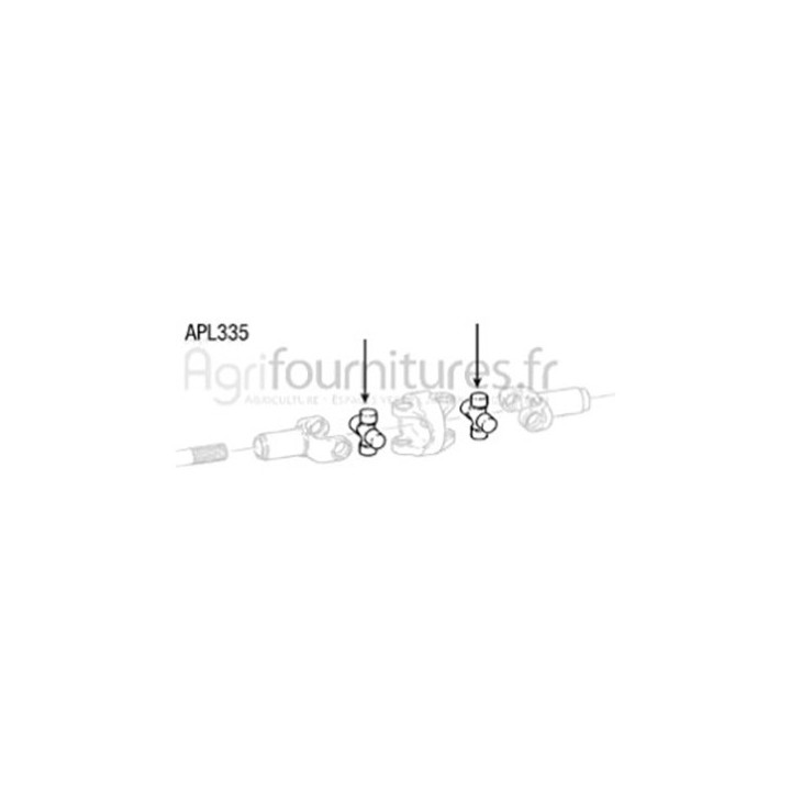 Croisillon 27 x 70.6 mm cardan pont avant 4M Bepco 22/6403-94 pour tracteur