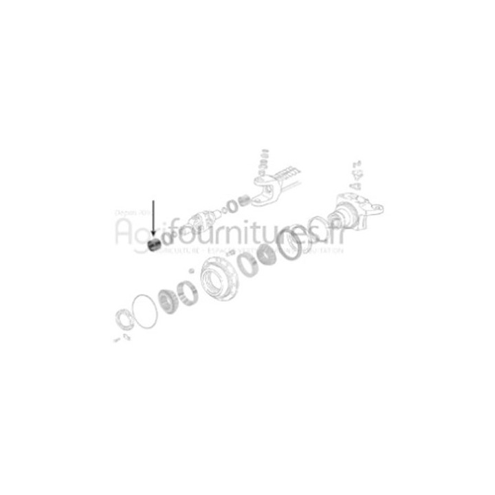 Bague Ø 37 x 41 x 32 mm cardan pont avant 4M Bepco 26/6462-2 pour tracteur
