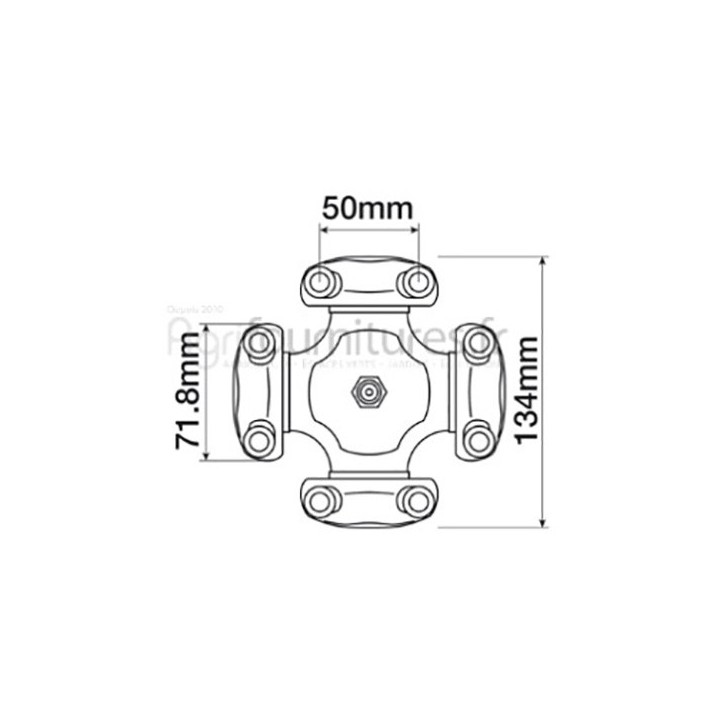 Croisillon arbre de transmission pont avant 4M Bepco 21/6403-26