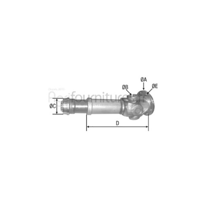 Arbre de transmission pont avant 4M Bepco 25/6490-3 pour tracteur