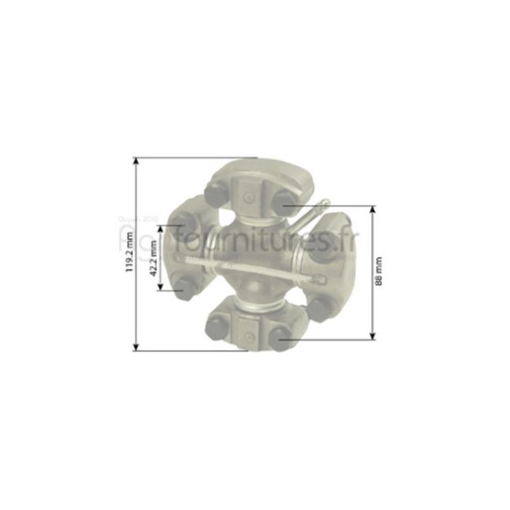 Croisillon arbre de transmission pont avant 4M Bepco 21/6403-26 pour tracteur