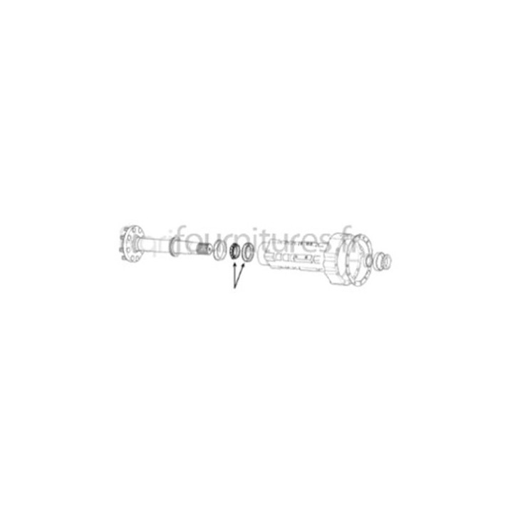 Roulement a roul. coniques Ø 63.5 x 76.2 mm trompette pont arrière Bepco 25/372-19