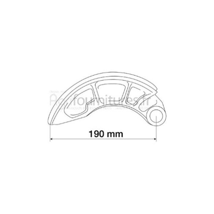 Machoire 190 mm frein à tambour Bepco 37/Z69112615 pour tracteur
