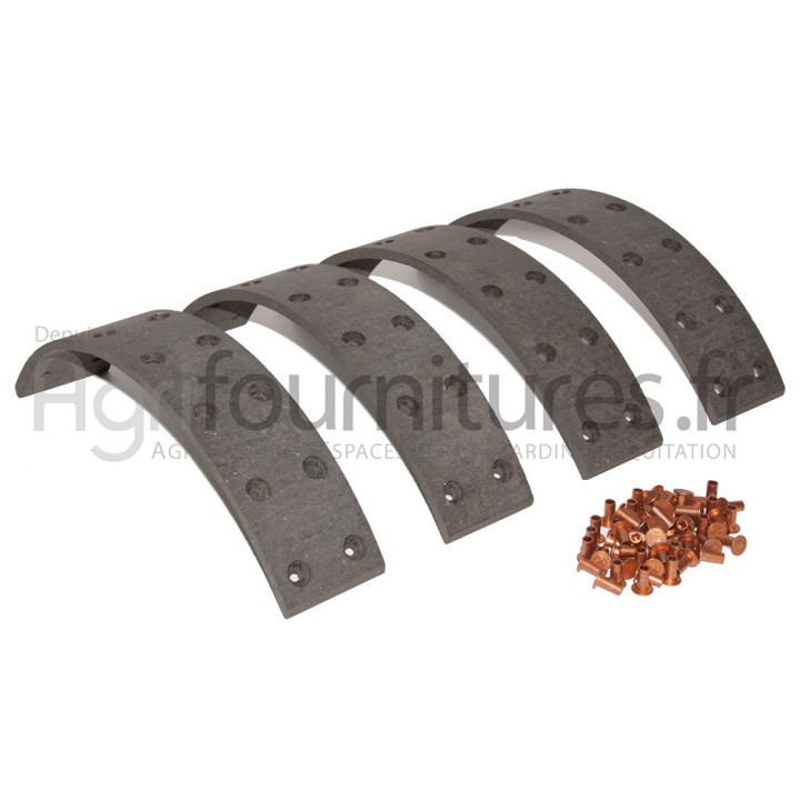 Jeu 4 garnitures frein à tambour Bepco 21/404-5 pour tracteur