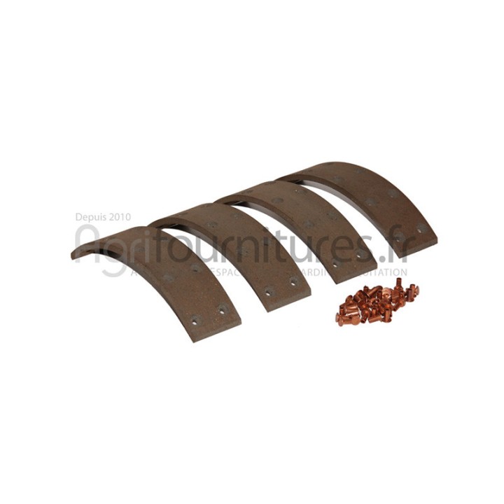 Jeu 4 garnitures frein à tambour Bepco 21/404-11 pour tracteur