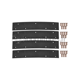 Jeu 4 garnitures frein à tambour Bepco 21/404-8 pour tracteur