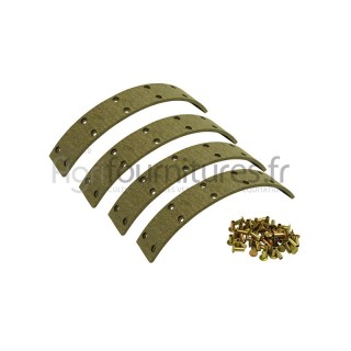 Jeu garnitures frein à tambour Bepco 30/404-1 pour tracteur