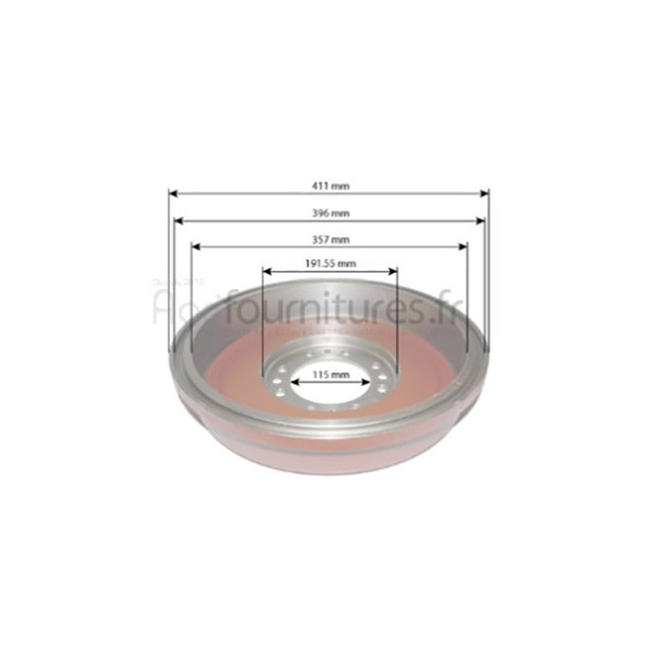 Tambour de frein Bepco 30/400-1 pour tracteur