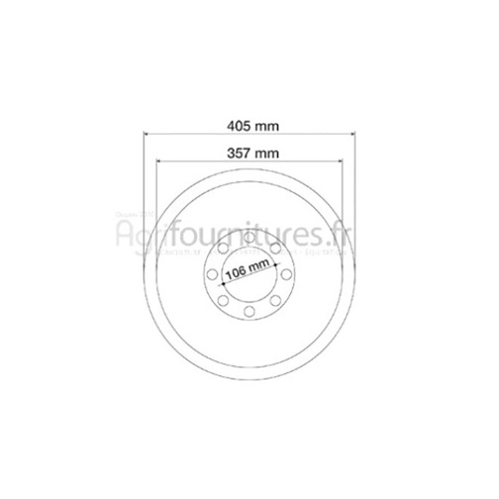 Tambour de frein Bepco 24/400-2 pour tracteur
