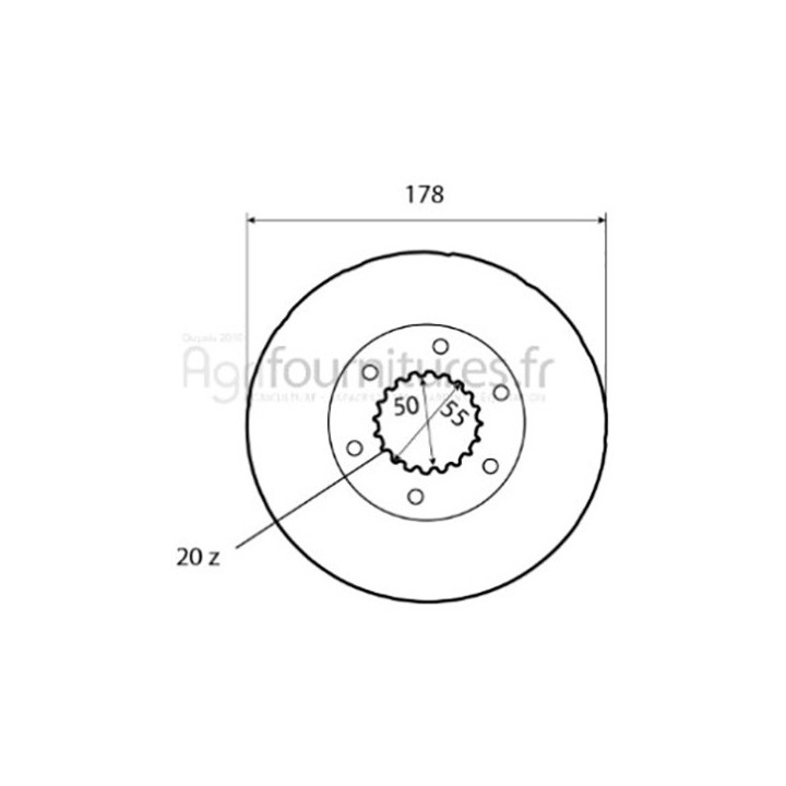 Disque de frein Bepco 28/420-24 pour tracteur