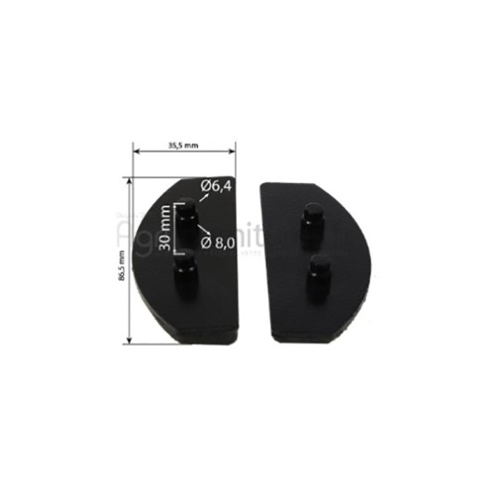 Jeu de 4 plaquettes de frein Bepco 30/412-10 pour tracteur