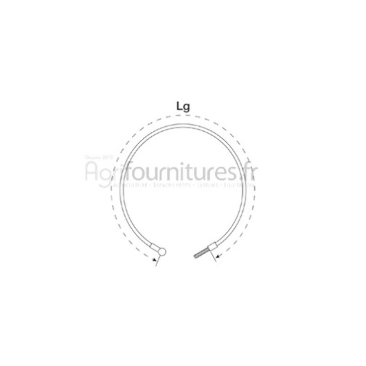 Bande de freins droite l735mm Bepco 28/324-12 pour tracteur