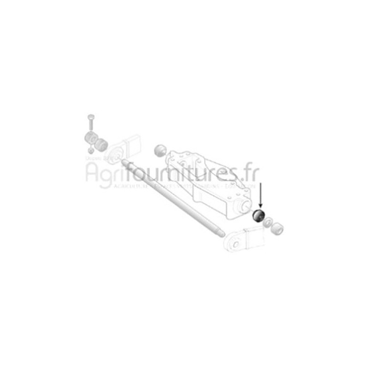 Coussinet Ø25 x Ø42 x 19.95mm arbre de contrôle d'effort Bepco 23/6679-5 pour tracteur