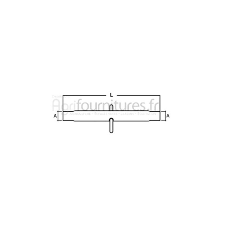 Tube 3 points M 36 x 3 - l  440 barre de poussée Bepco 68/8113-344 pour tracteur