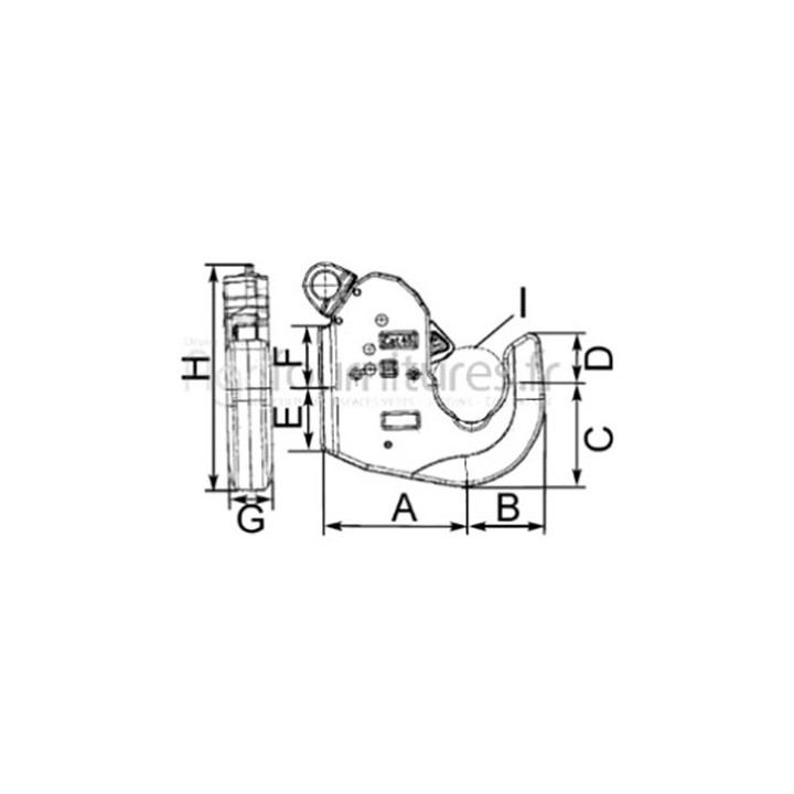 Crochet bras de relevage inférieur cat 3 - 200kw Bepco 68/8118-133 pour tracteur