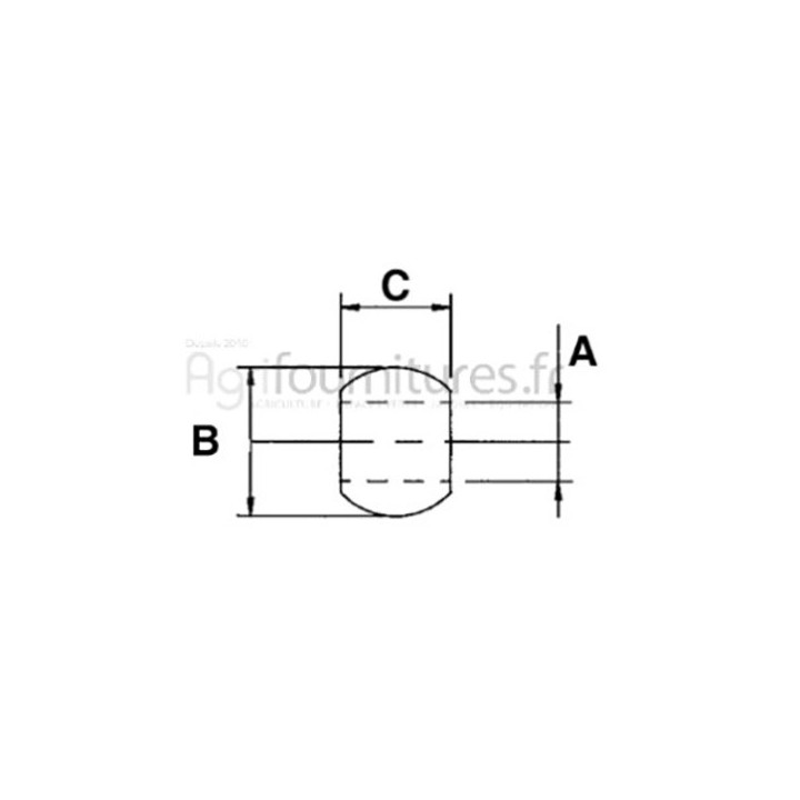 Rotule inférieure cat.2 - 28.7 x 56 sphère bras de relevage Bepco 68/8119-102