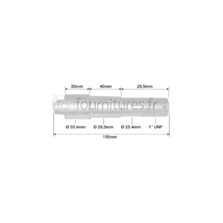 Piton simple à visser bras de relevage Bepco 24/710-9 pour tracteur