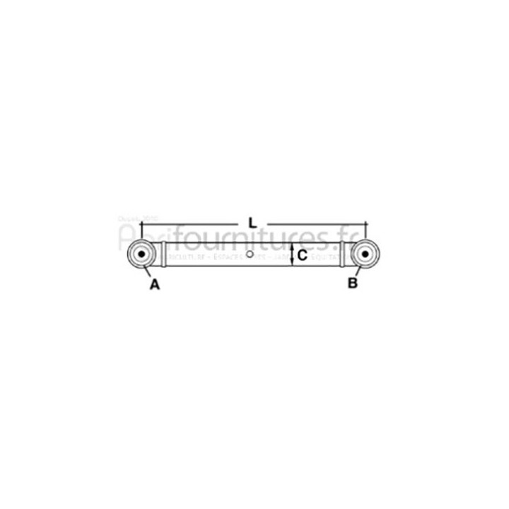 Bras de relevage inférieur cat.1/2 Bepco 23/712-18 pour tracteur