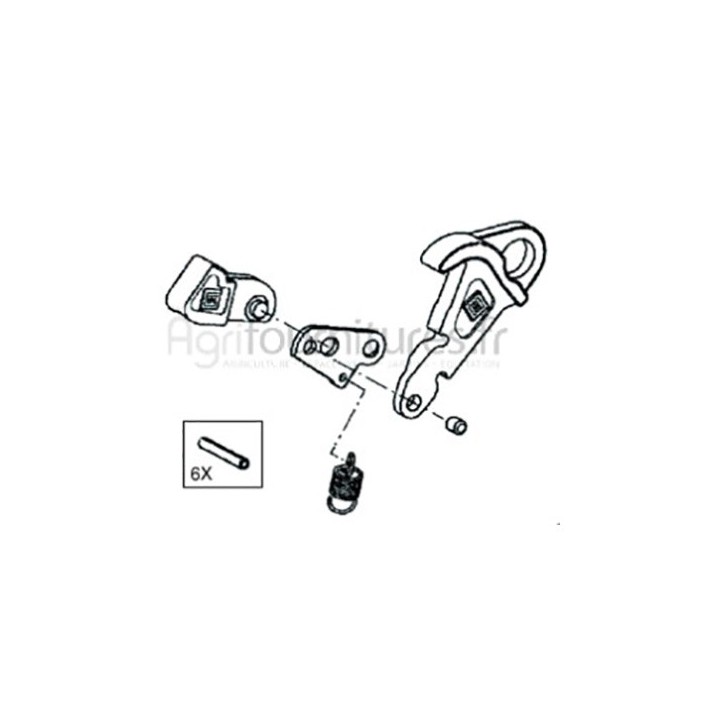 Kit de verrouillage crochet cat.2s bras de relevage Bepco 68/8118-912