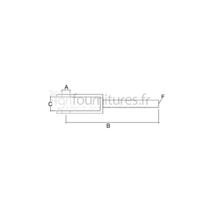 Fourche tirant de relevage Bepco 24/762-10 pour tracteur industriel