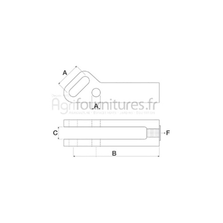 Chape tirant de relevage Bepco 30/762-48 pour tracteur