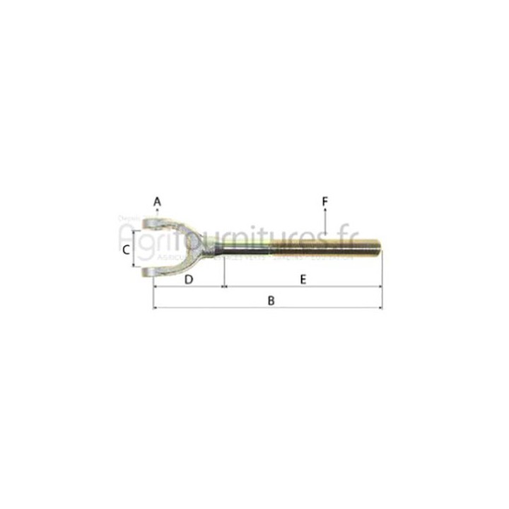 Fourche tirant de relevage Bepco 30/759-8 pour tracteur