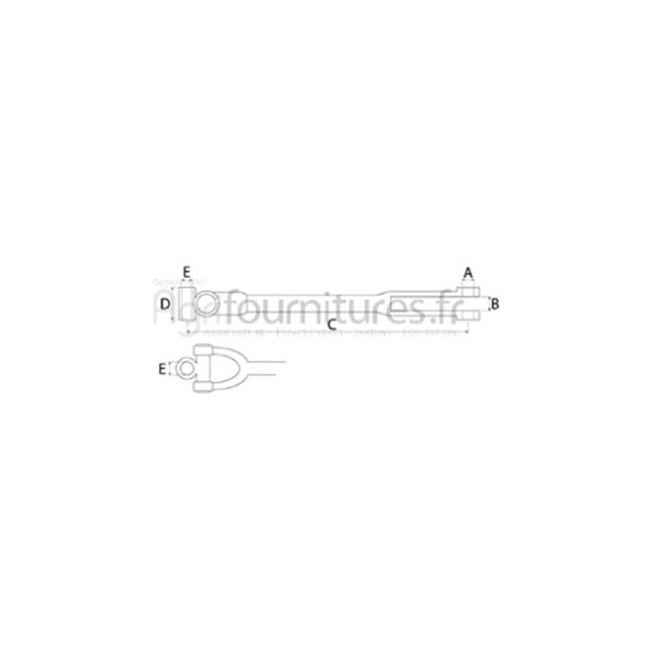 Fourche tirant de relevage Bepco 30/759-2 pour tracteur