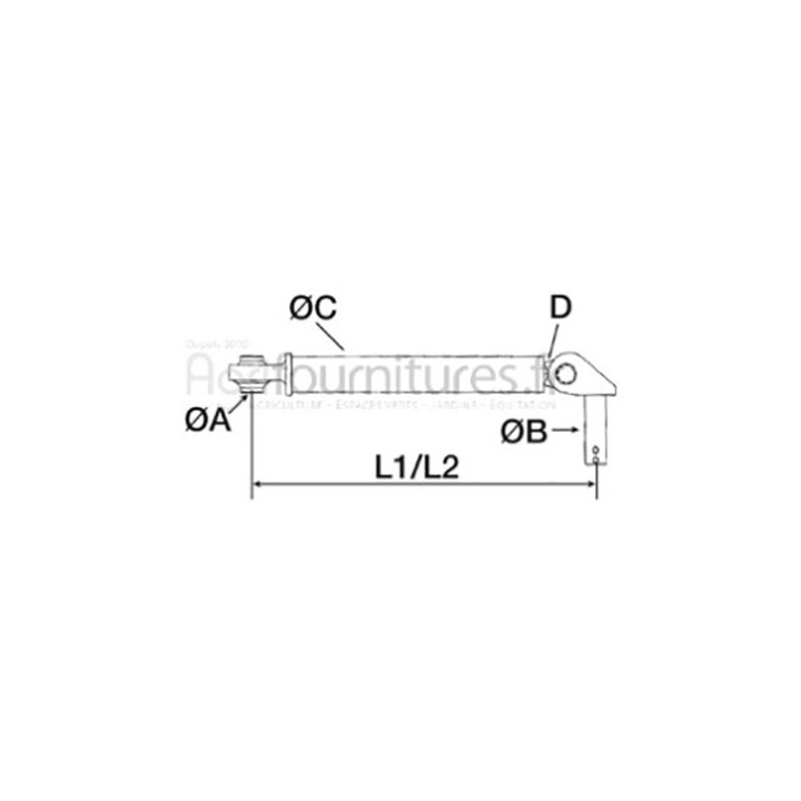 Stabilisateur télescopique Bepco 23/740-27 pour tracteur