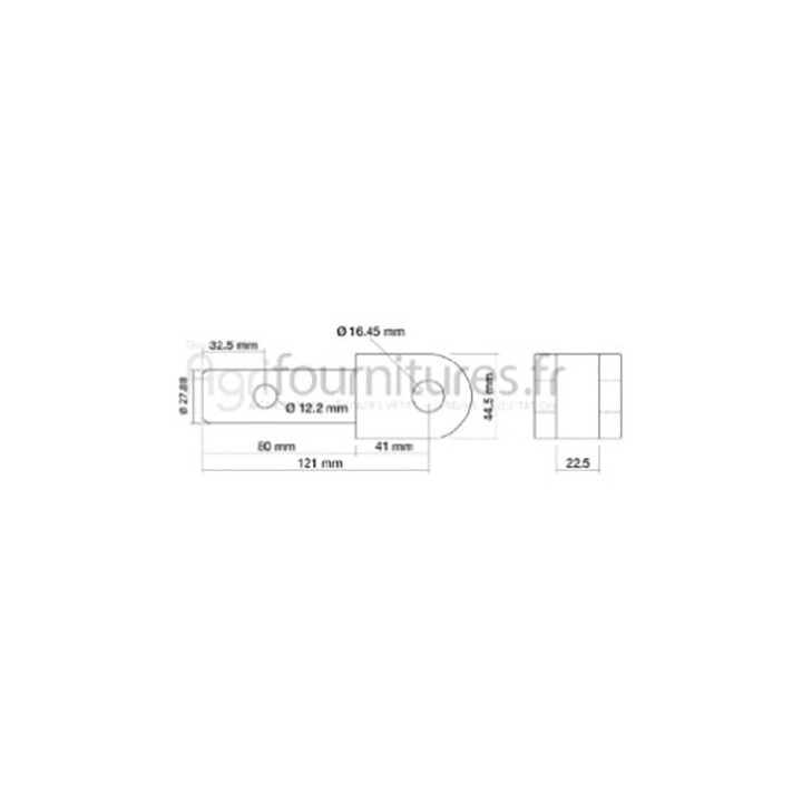 Fourche pour stabilisateur Bepco 25/743-8 pour tracteur