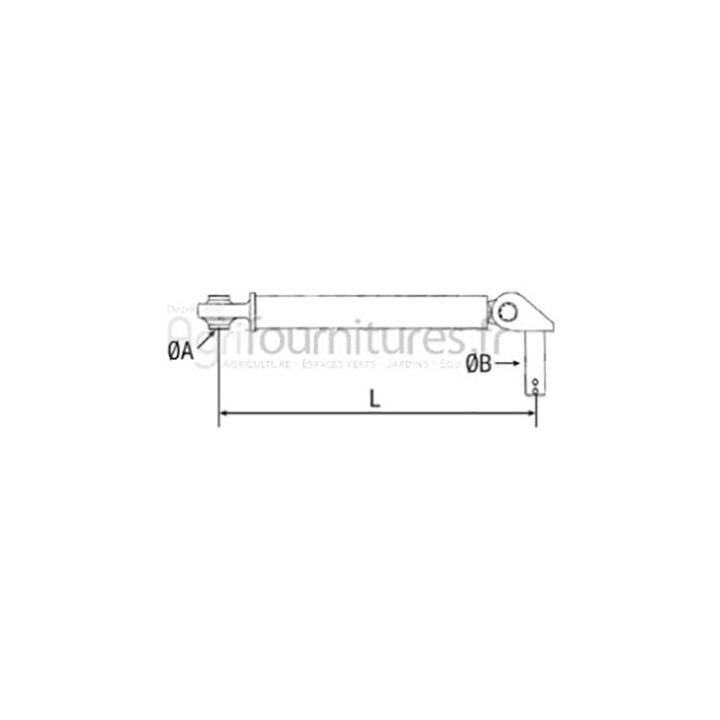 Boitier avec broche pour stabilisateur Bepco 25/744-7 pour tracteur