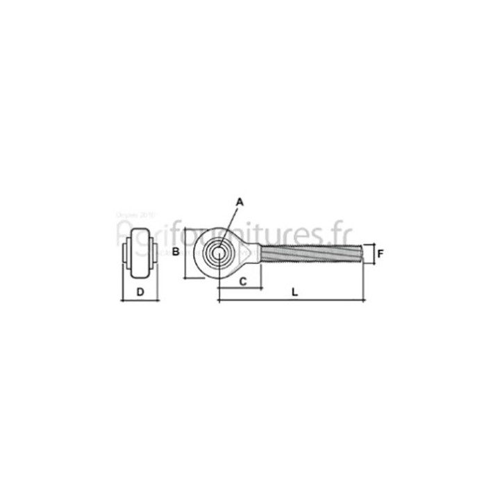 Tirant pour stabilisateur Bepco 25/747-4 pour tracteur