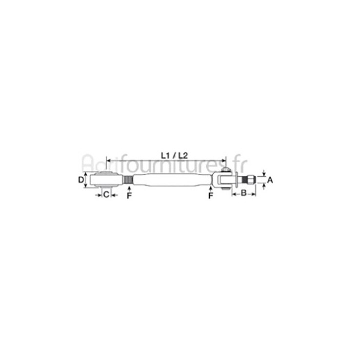 Stabilisateur rigide Bepco 30/740-28 pour tracteur