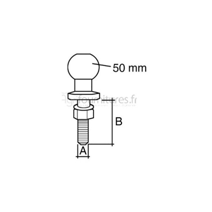 Boule attelage Ø22xØ50 Bepco 68/8139-012