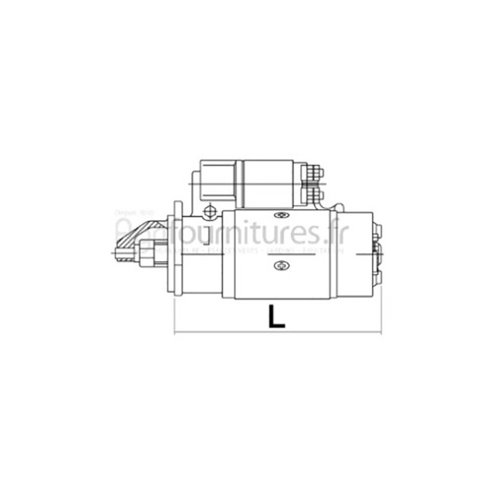 Démarreur droit 12V - 2,8 kw Bepco 62/930-160 pour tracteur industriel