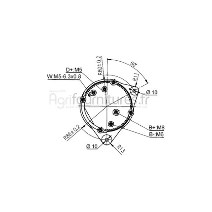 Alternateur 14v - 150a Bepco 62/920-126 pour tracteur