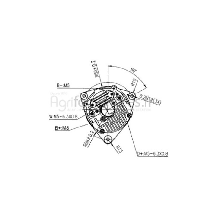 Alternateur 14v - 80a Bepco 62/920-102