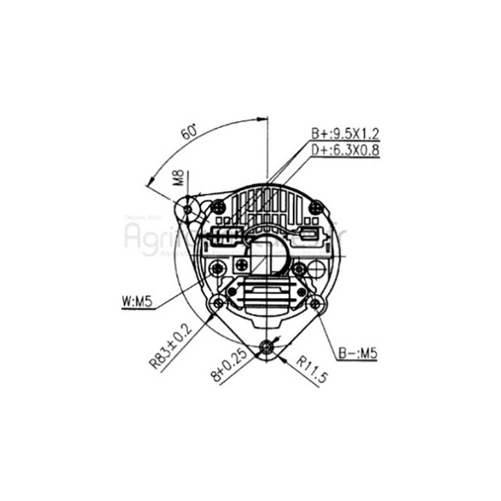 Alternateur 14v - 55a Bepco 62/920-24