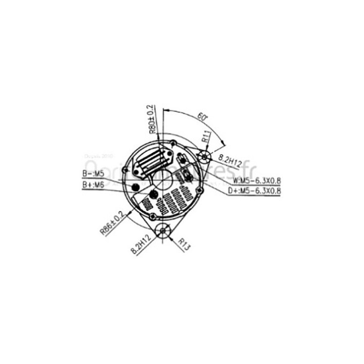 Alternateur 14v - 65a Bepco 62/920-64 pour tracteur