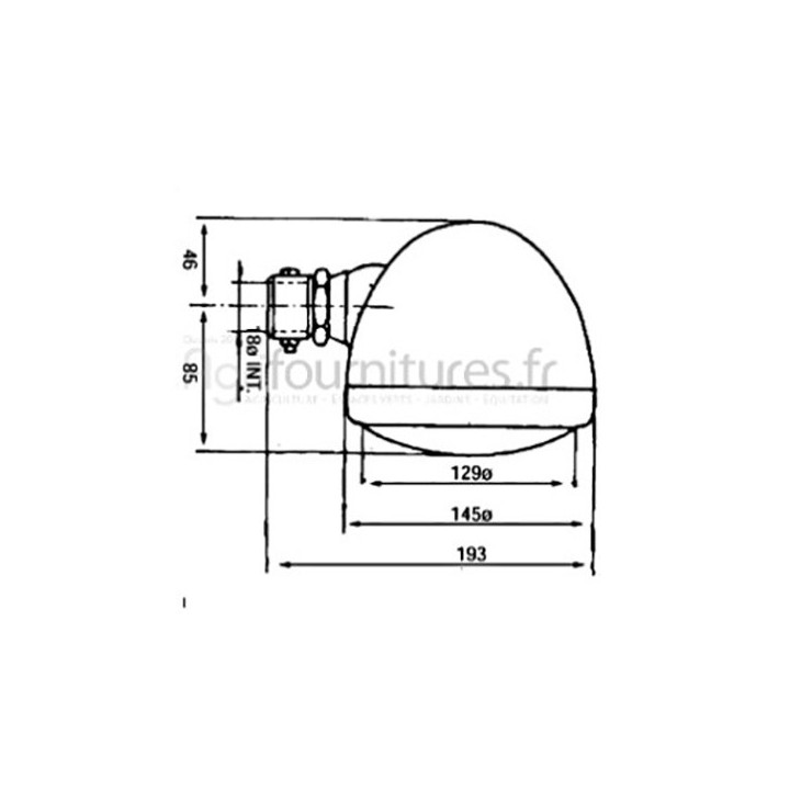 Phare avant droit Bepco 26/189-5 pour tracteur