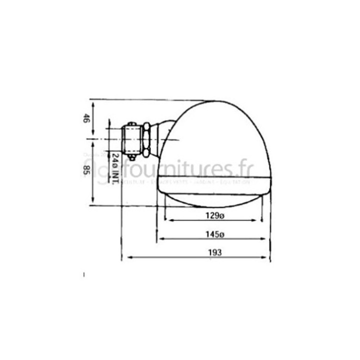 Phare avant gauche Bepco 26/189-6 pour tracteur