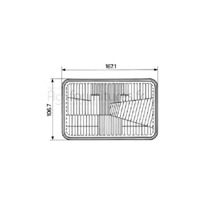Optique phare avant Bepco 26/189-35 pour tracteur