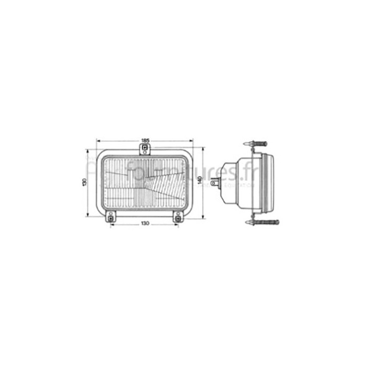 Optique phare avant ''cobo'' gauche et droit Bepco 23/181-31 pour tracteur
