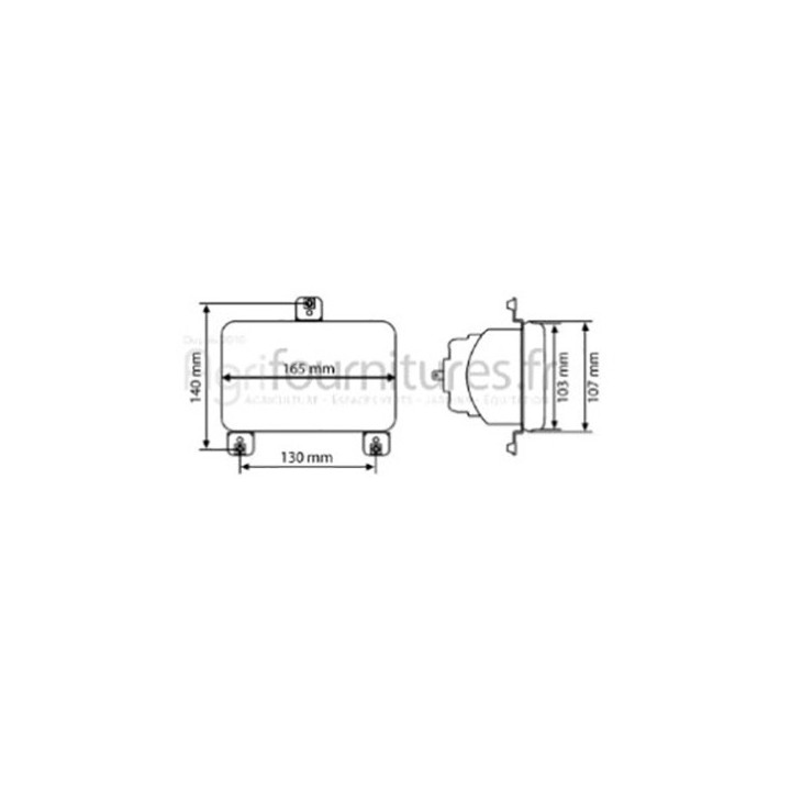 Optique phare avant conduite à droite gauche/ droite Bepco 30/181-8 pour tracteur